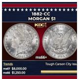 1882-cc Morgan Dollar $1 ms66+ SEGS