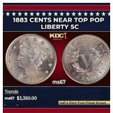 1883 CENTS Liberty Nickel Near Top Pop 5c ms67 SEG