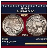 1915-s Buffalo Nickel 5c ms64 SEGS