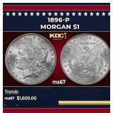 1896-p Morgan Dollar $1 ms67 SEGS