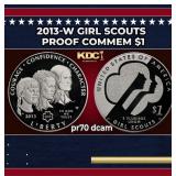 2013-w Girl Scouts Proof Modern Commem Dollar $1 p