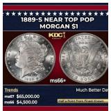 1889-s Morgan Dollar Near Top Pop $1 ms66+ SEGS