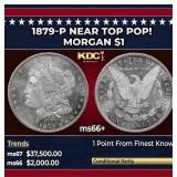 1879-p Morgan Dollar Near Top Pop! $1 ms66+ SEGS