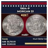 1904-p Morgan Dollar $1 ms65+ SEGS
