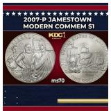 2007-p Jamestown Modern Commem Dollar $1 ms70 SEGS