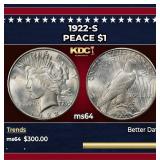 1922-s Peace Dollar $1 Grades ms64