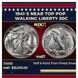 1941-s Walking Liberty Half Dollar Near Top Pop 50