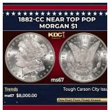 1882-cc Morgan Dollar Near Top Pop $1 ms67 SEGS