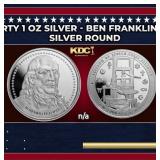 Founders of Liberty 1 oz Silver - Ben Franklin - F