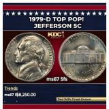 1979-d Jefferson Nickel TOP POP! 5c ms67 5fs SEGS