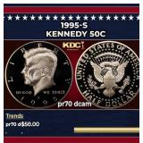 1995-s Proof Kennedy Half Dollar 50c pr70 dcam SEG