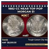 1882-cc Morgan Dollar Near Top Pop $1 ms67 SEGS