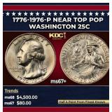 1776-1976-p Washington Quarter Near Top Pop 25c ms