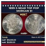 1899-s Morgan Dollar Near Top Pop $1 ms66+ SEGS
