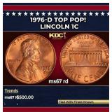 1976-d Lincoln Cent TOP POP! 1c ms67 rd SEGS
