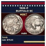 1926-p Buffalo Nickel 5c Grades ms64