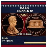 1995-s Proof Lincoln Cent 1c pr70 rd dcam SEGS