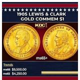 1905 Lewis & Clark Gold Commem Dollar 1 ms65+ SEGS