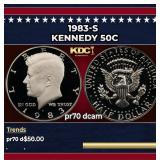 1983-s Proof Kennedy Half Dollar 50c pr70 dcam SEG