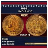 1899 Indian Cent . 1c Grades ms64+ rd