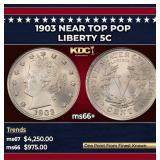 1903 Liberty Nickel Near Top Pop 5c ms66+ SEGS