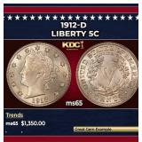1912-d Liberty Nickel 5c ms65 SEGS