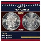 1882-s Morgan Dollar $1 Grades ms65+