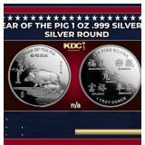 2019 Year of the Pig 1 oz .999 Silver Round