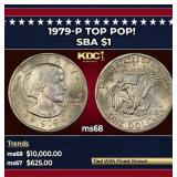 1979-p Susan B. Anthony Dollar TOP POP! $1 ms68 SE
