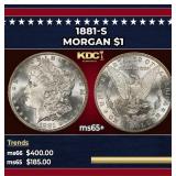 1881-s Morgan Dollar $1 Grades ms65+