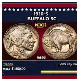 1920-s Buffalo Nickel 5c ms63 USCG