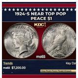 1924-s Peace Dollar Near Top Pop $1 ms65 SEGS