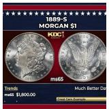 1889-s Morgan Dollar $1 ms65 SEGS