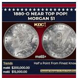 1880-o Morgan Dollar Near Top Pop! $1 ms65+ SEGS