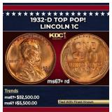 1932-d Lincoln Cent TOP POP! 1c ms67+ rd SEGS