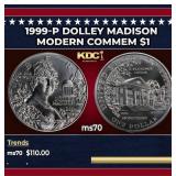 1999-p Dolley Madison Modern Commem Dollar $1 ms70