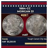 1884-cc Morgan Dollar $1 ms67 SEGS