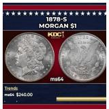 1878-s Morgan Dollar $1 Grades ms64
