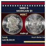 1889-s Morgan Dollar $1 ms64 pl SEGS
