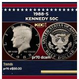 1988-s Proof Kennedy Half Dollar 50c pr70 dcam SEG