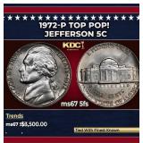 1972-p Jefferson Nickel TOP POP! 5c ms67 5fs SEGS