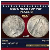 1925-s Peace Dollar Near Top Pop $1 ms65 SEGS
