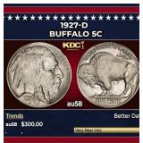 1927-d Buffalo Nickel 5c Grades au58