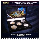 5x 1oz Silver Round Star Wars Set, Darth Vader, re