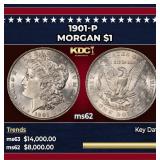 1901-p Morgan Dollar $1 ms62 USCG