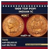 1909 Indian Cent TOP POP! 1c ms67+ rd SEGS
