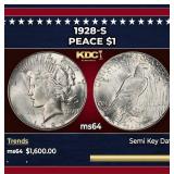 1928-s Peace Dollar $1 ms64 SEGS