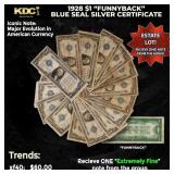 1x 1928 $1 Funnyback Blue Seal Silver Certificate
