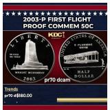 2003-p First Flight Proof Modern Commem Half Dolla