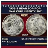 1936-s Walking Liberty Half Dollar Near Top Pop 50